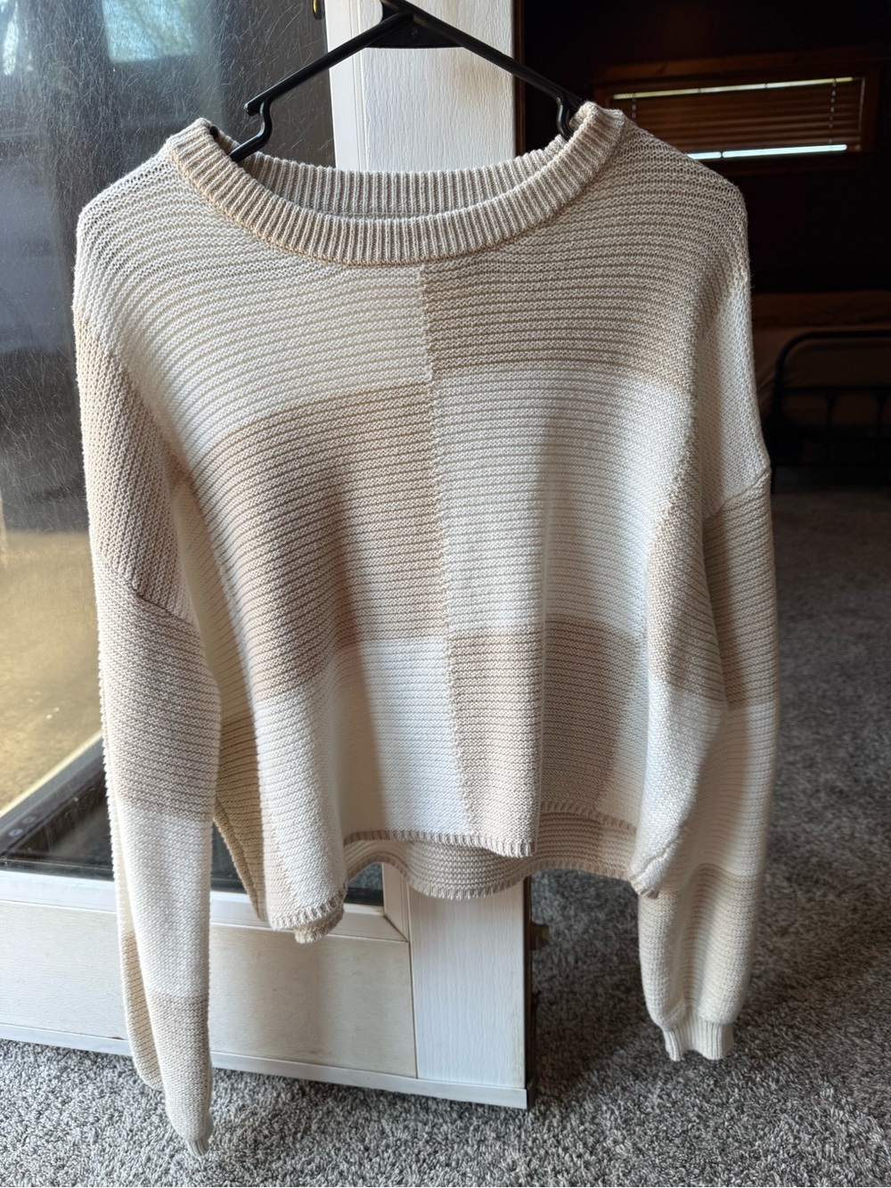 Checkered Crewneck Sweater